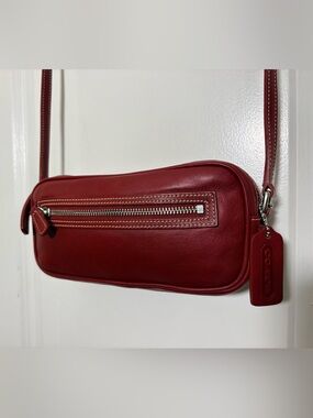 2002 Coach 9589 Red Legacy West Camera Bag Crossbody